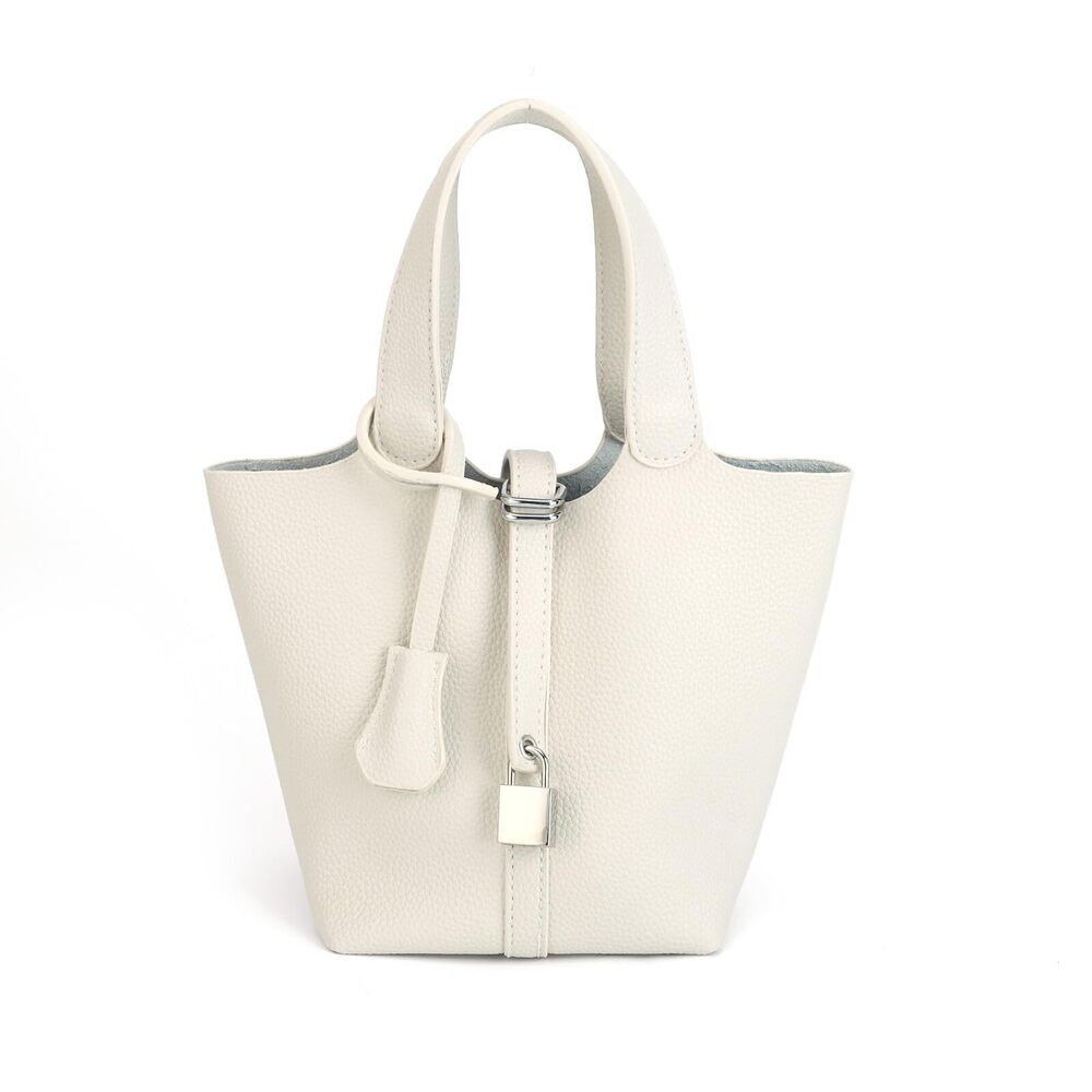 1877 Tote Bag Vegan Leather Bucket Purse Top Handle Handbag Shoulder Bag